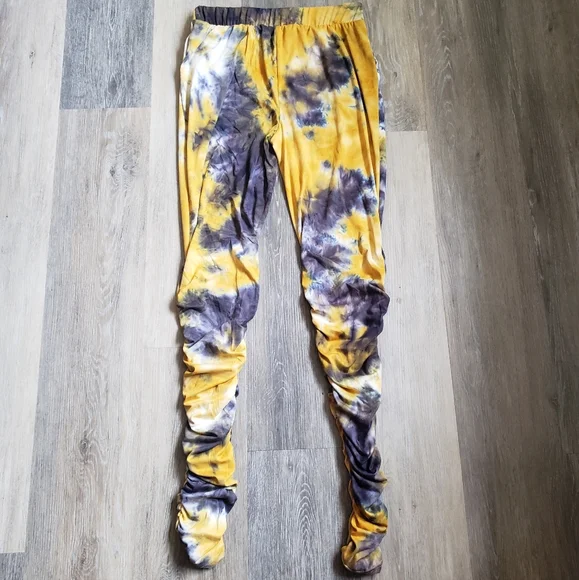 TIE DYE RUCHED LEGGINGS - Picture 2 of 13